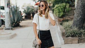 Elegant Way to Amuse Your Slit Leather Skirt Fashion Look